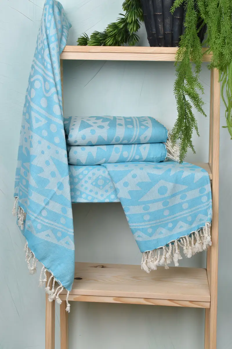 Bridesmaid Gift Towel, Unique Gift, Gifts For Him, Soft and absorbent Turkish towel, Peshtemal Towel, 70x40 Cotton Round Pattern Towel, Beach towel - 7