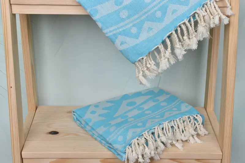 Bridesmaid Gift Towel, Unique Gift, Gifts For Him, Soft and absorbent Turkish towel, Peshtemal Towel, 70x40 Cotton Round Pattern Towel, Beach towel - 6