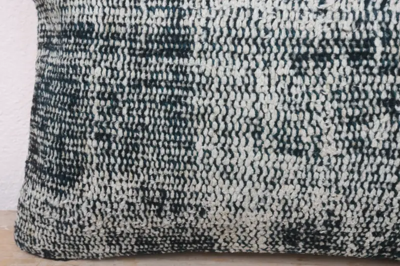 Custom Cushion Case, Cushion Cover, Turkish Kilim Pillow, Sofa Bolster Cushion, Kilim Cushion Sham, 12x20 Blue Cushion, Antique Pillows - 3