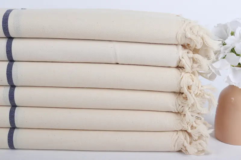 Embroidery Towels, Peshtemal Towel USA, 70x40 Cotton Striped Towel, Organic Cotton Towel, Turkish beach towel, Absorbent towel, Quick-dry peshtemal - 3