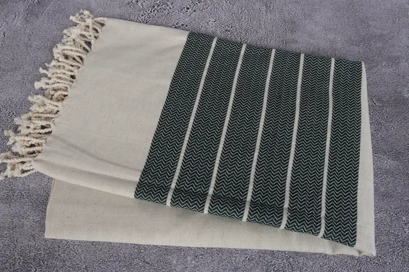 Quick-Dry Beach Towel, Thin towel, Yoga Towel, Bridesmaid Favors, Cute Beach Towel, Luxury towel, 70x38 Cotton Herringbone Towel, Guest Towel - 6