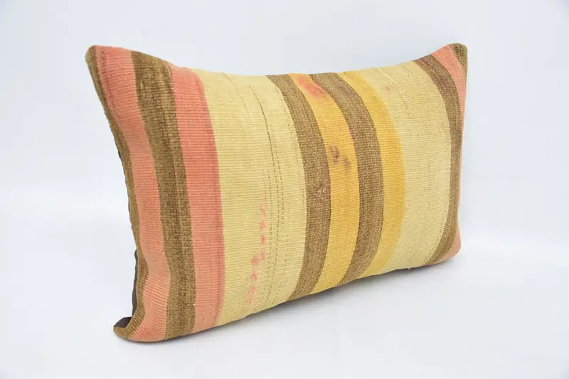 16x24 Beige Pillow Cover, Turkish Pillow, Kilim Pillow, Vintage Kilim Pillow, Garden Pillow, Office Chair Pillow Cover, Pillow Cover - 3