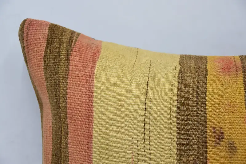 16x24 Beige Pillow Cover, Turkish Pillow, Kilim Pillow, Vintage Kilim Pillow, Garden Pillow, Office Chair Pillow Cover, Pillow Cover - 2