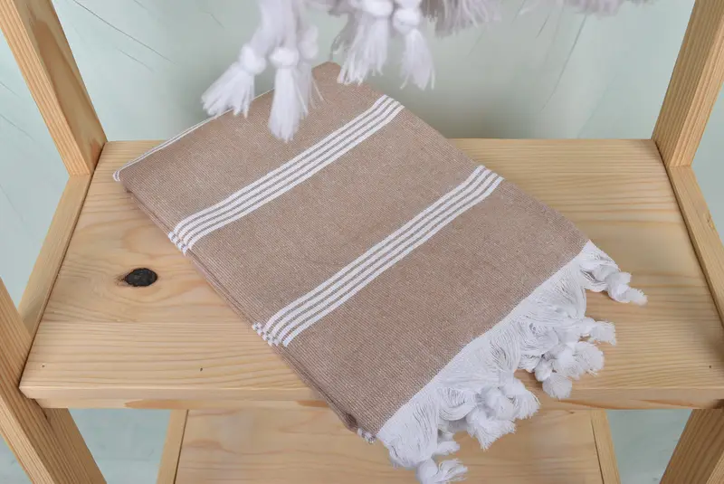 Birthday Gift, Girl Trip Party Favor, Quick-Dry Beach Towel, Custom Wedding Gifts, 70x30 Cotton Striped Towel, Handmade Turkish Towel, Travel towel - 5