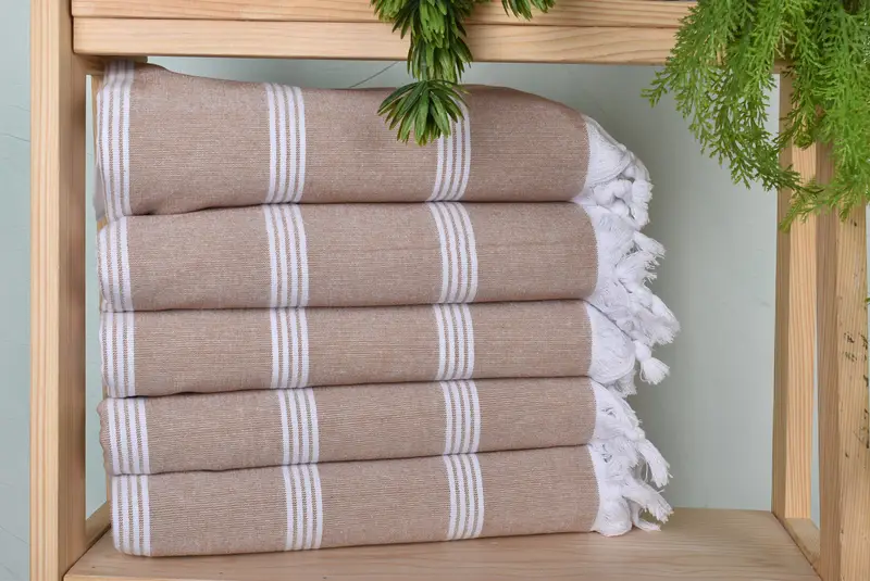 Birthday Gift, Girl Trip Party Favor, Quick-Dry Beach Towel, Custom Wedding Gifts, 70x30 Cotton Striped Towel, Handmade Turkish Towel, Travel towel - 1