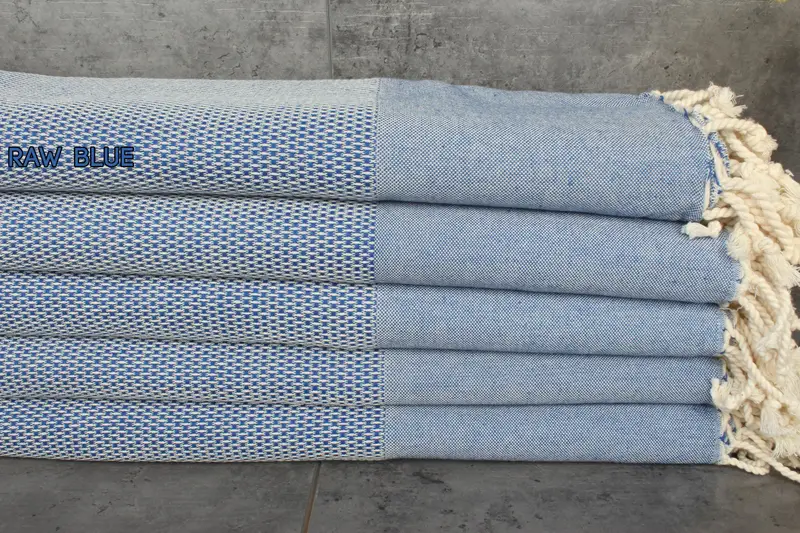 Geometric Cotton Towel Beige Organic 40x71 Inches