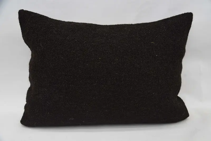 Brown Turkish Moroccan Euro Sham, Plaid Wool Garden Cushion Case - 1