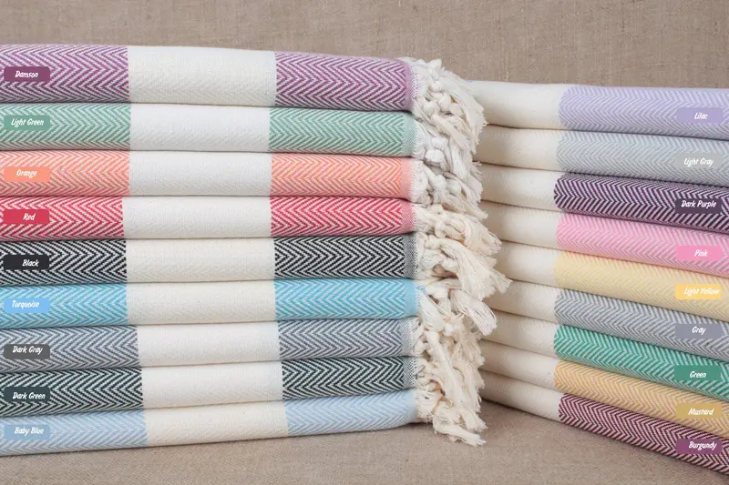 ビーチタオル トルコ綿 オーガニック、カスタマイズ可能、100x180 cm