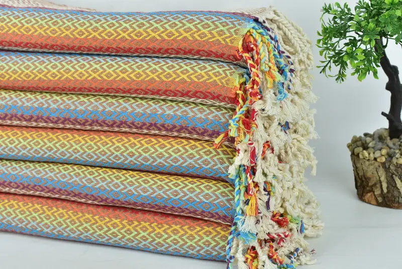 Bridal Gifts, Bachelor Gifts, Bridesmaid Gift Towel, Wedding Hand Made Gift, Bath towel, 70x40 Cotton Diamond Towel, Handwoven Turkish Towel - 4