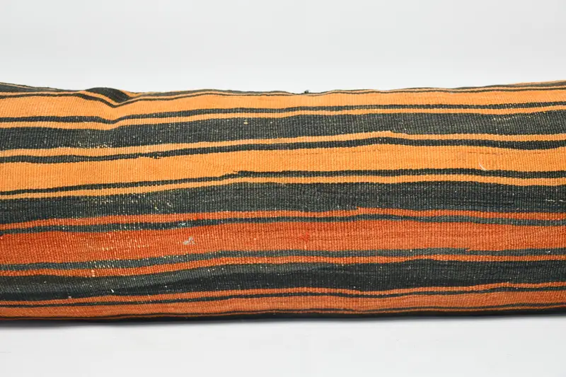 Kilim Pillow Cover, Turkish Kilim Pillow, Ethnical Kilim Rug Pillow, Authentic Cushion Cover, 16x48 Red Pillow Case, Cushion Case - 2