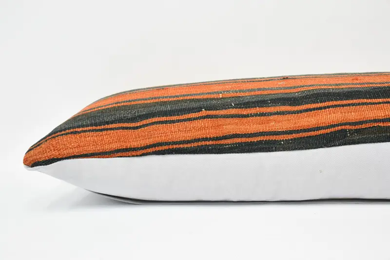 Kilim Pillow Cover, Turkish Kilim Pillow, Ethnical Kilim Rug Pillow, Authentic Cushion Cover, 16x48 Red Pillow Case, Cushion Case - 5