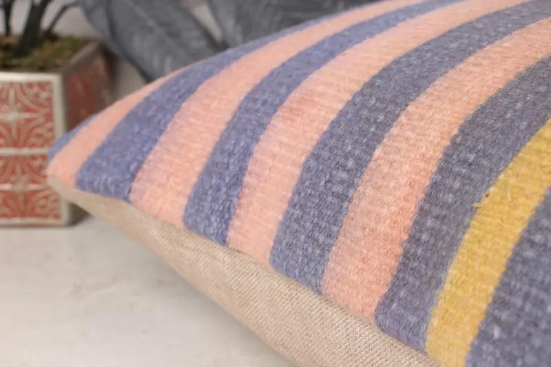 Pillow for Sofa, Vintage Kilim Throw Pillow, Pillow, 16x24 Pink Pillow Case, Comfy Throw Cushion Case, Kilim Cushion Sham, Pet Pillow - 7