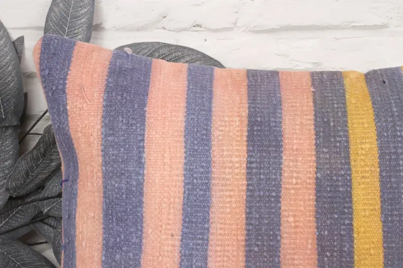 Pillow for Sofa, Vintage Kilim Throw Pillow, Pillow, 16x24 Pink Pillow Case, Comfy Throw Cushion Case, Kilim Cushion Sham, Pet Pillow - 2