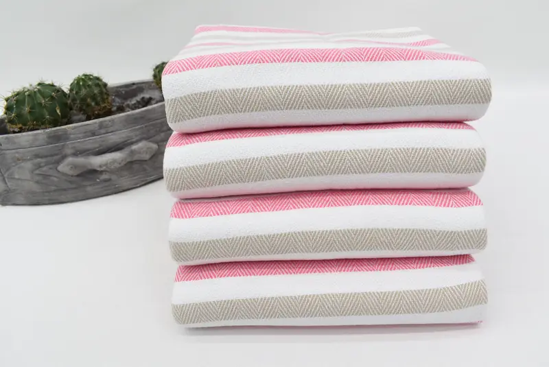 Embroidered Towel, Bridal Shower Gift, Monogram Turkish Towel, Peshtemal Towel, Bride Gift, 64x40 Cotton Striped Towel, Turkish bath towel for spa - 7