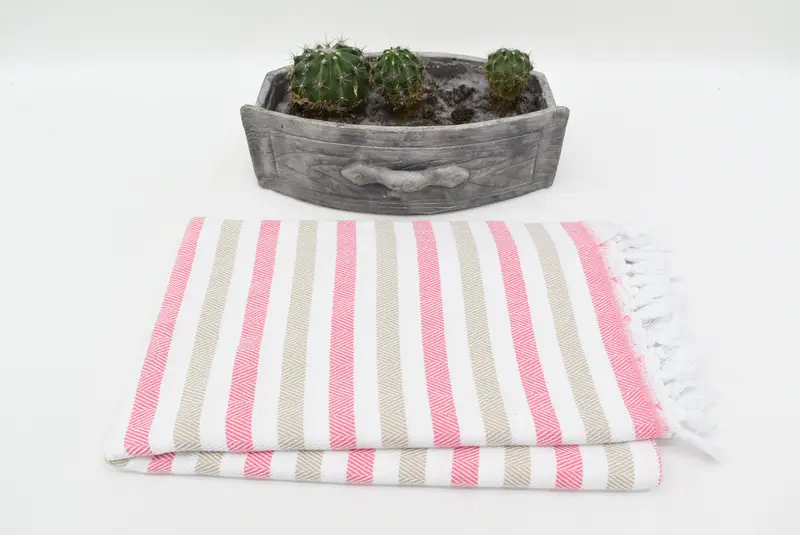 Embroidered Towel, Bridal Shower Gift, Monogram Turkish Towel, Peshtemal Towel, Bride Gift, 64x40 Cotton Striped Towel, Turkish bath towel for spa - 3