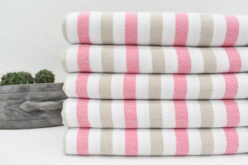 Embroidered Towel, Bridal Shower Gift, Monogram Turkish Towel, Peshtemal Towel, Bride Gift, 64x40 Cotton Striped Towel, Turkish bath towel for spa - 2