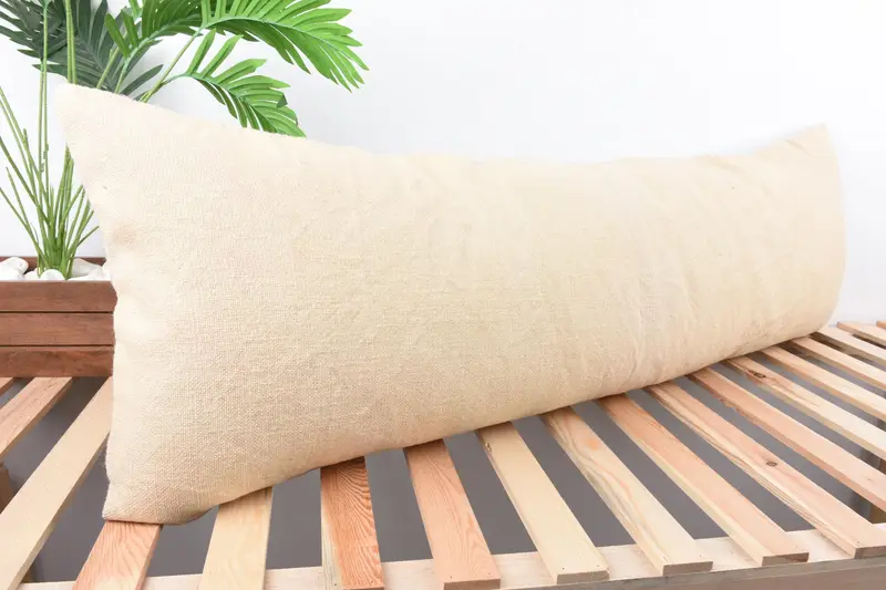 Vintage Kilim Pillow, 16x48 Beige Pillow Cover, Boho Pillow Sham Cover, Pillow Sham, Pillow for Sofa, One Of A Kind Pillow Sham - 4