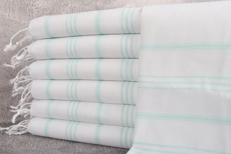 Bathroom Towels, Turkish Tea Towel, Customized Turkish Towel, Personalized Gifts, 40x24 Cotton Striped Towel, Bachelor Gift, Embroidery Towel - 1