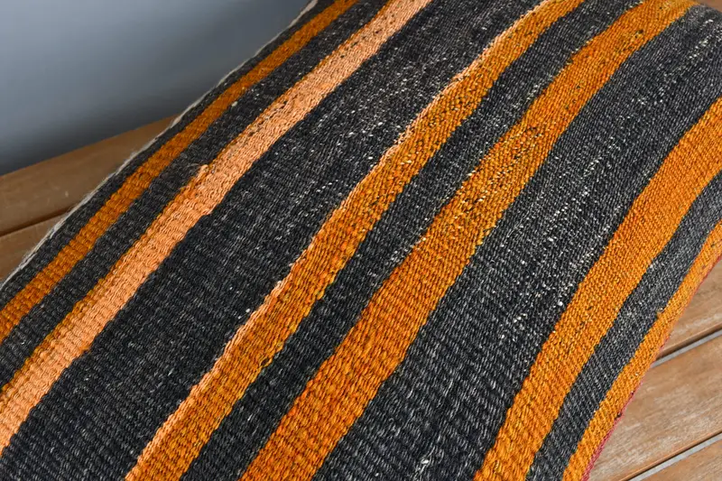 Pillow for Sofa, Boho Pillow, Anatolian Cushion Case, Boho Pillow Sham Cover, 16x24 Orange Cushion Cover, Outdoor Bolster Cushion, Pillow Case - 4