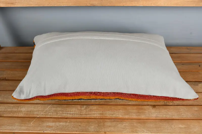 Pillow for Sofa, Boho Pillow, Anatolian Cushion Case, Boho Pillow Sham Cover, 16x24 Orange Cushion Cover, Outdoor Bolster Cushion, Pillow Case - 5