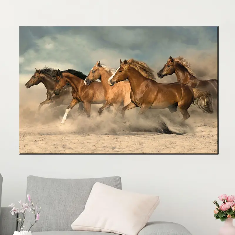 Stylish Printed Canvas: Horse Lover's Dream for Farmhouse Decor