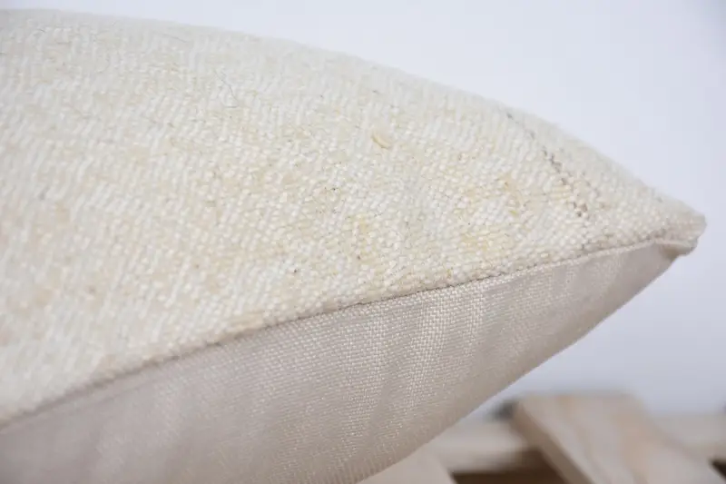 Turkish Kilim Pillow, 12x20 Beige Pillow Sham, Boho Pillow Sham Cover, Interior Designer Pillow, Pillow Cover, One Of A Kind Cushion Case - 7
