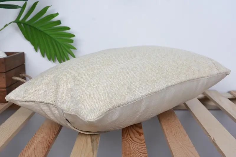 Turkish Kilim Pillow, 12x20 Beige Pillow Sham, Boho Pillow Sham Cover, Interior Designer Pillow, Pillow Cover, One Of A Kind Cushion Case - 6