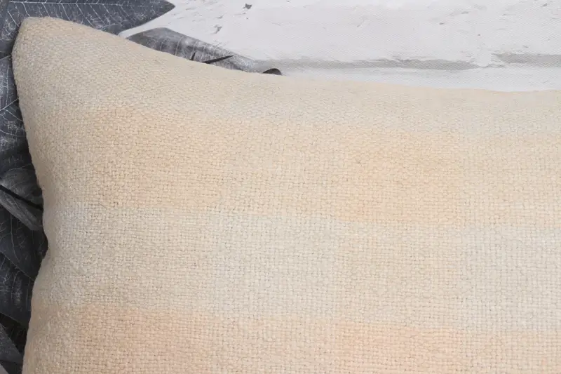 12x20 Beige Cushion Cover, Pillow, Pillow for Sofa, Ethnical Kilim Rug Pillow, Rustic Cushion Cover, Seat Pillow, Traditional Cushion, Kilim Pillow - 2