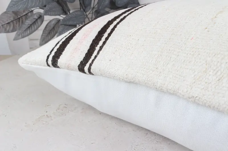 Antique Pillows, Boho Pillow Sham Cover, Outdoor Throw Cushion Cover, 22x22 White Cushion Case, Oriental Cushion Cover, Turkish Pillow, Pillow Cover - 8