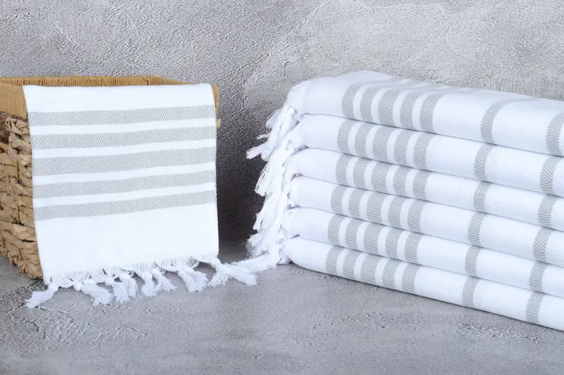 36x24 Cotton Herringbone Towel, Housewarming Gift, Personalized Dish Towel, Bachelor Party Gifts, Monogram Hand Towel, Turkish Tea Towel, Xmas Gifts - 3