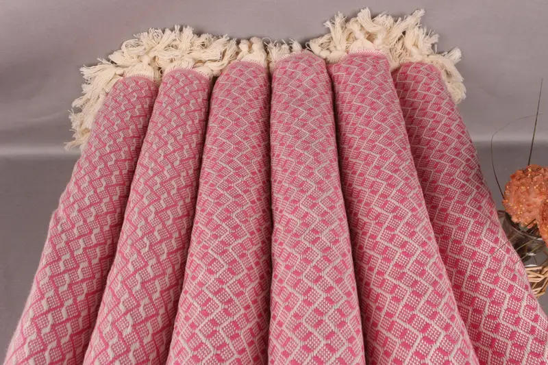 Custom Wedding Gifts, 96x92 Cotton Herringbone Towel, Personalized Blanket, Embroidered Bedspread, Turkish Beach Blanket, Throw Blanket Couch - 3