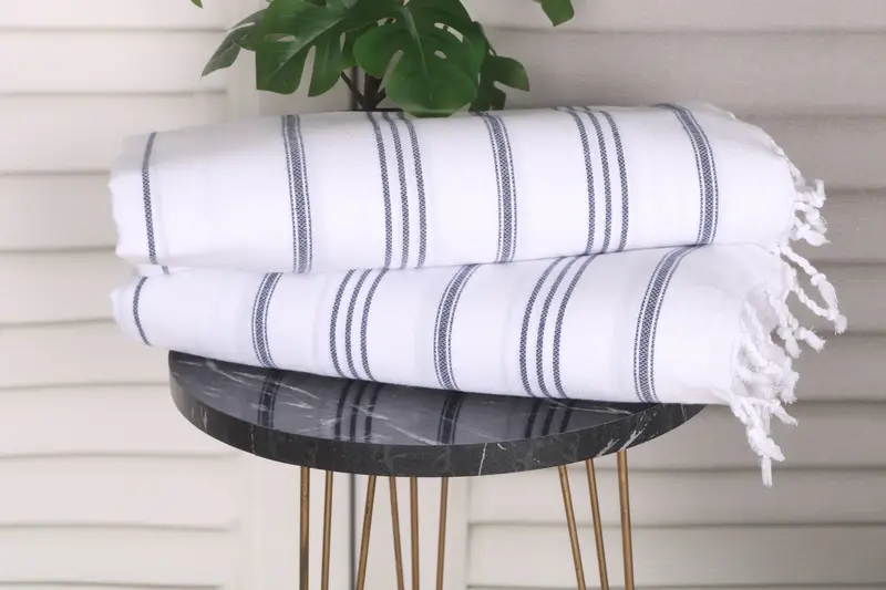 Regalos de dama de honor, monograma de toalla turca, toalla de spa, ideas de regalos de boda, toalla de mano personalizada, toalla de cocina de monograma, toalla a rayas de algodón 40x24 - 3
