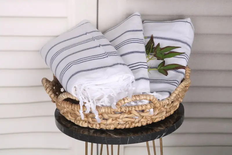 Regalos de dama de honor, monograma de toalla turca, toalla de spa, ideas de regalos de boda, toalla de mano personalizada, toalla de cocina de monograma, toalla a rayas de algodón 40x24 - 5