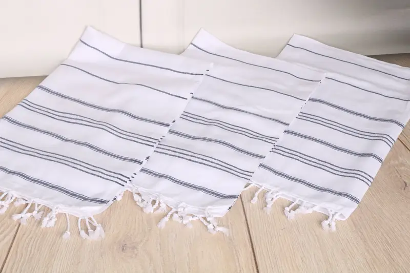 Regalos de dama de honor, monograma de toalla turca, toalla de spa, ideas de regalos de boda, toalla de mano personalizada, toalla de cocina de monograma, toalla a rayas de algodón 40x24 - 6