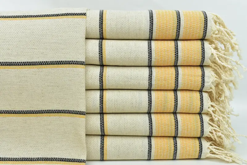Monogram Kitchen Towel, 40x20 Linen Striped Towel, Kitchen Towel, Personalized Hand Towel, Gift For Him, Bachelor Towel, Personalized Wedding Gift - 1