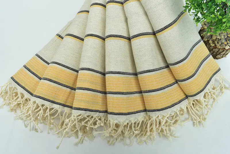 Monogram Kitchen Towel, 40x20 Linen Striped Towel, Kitchen Towel, Personalized Hand Towel, Gift For Him, Bachelor Towel, Personalized Wedding Gift - 4