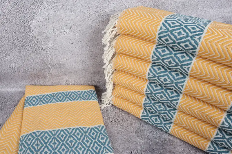 Quick-Dry Beach Towel, Soft organic Turkish peshtemal for luxury spa use, 70x40 Cotton Chevron Towel, Summer Gift, Maid Of Honor Gift, Turkish towel - 2