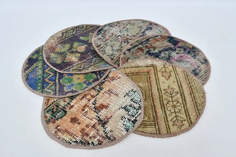 Mantel individual de círculo bohemio, decoración de lana de algodón Art Déco y Steampunk