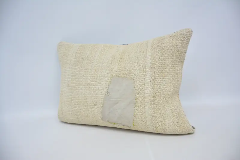 20x28 White Pillow Sham, Antique Pillows, Cushion Case, Crochet Pattern Cushion Case, Handmade Kilim Cushion, Home Decor Pillow - 4