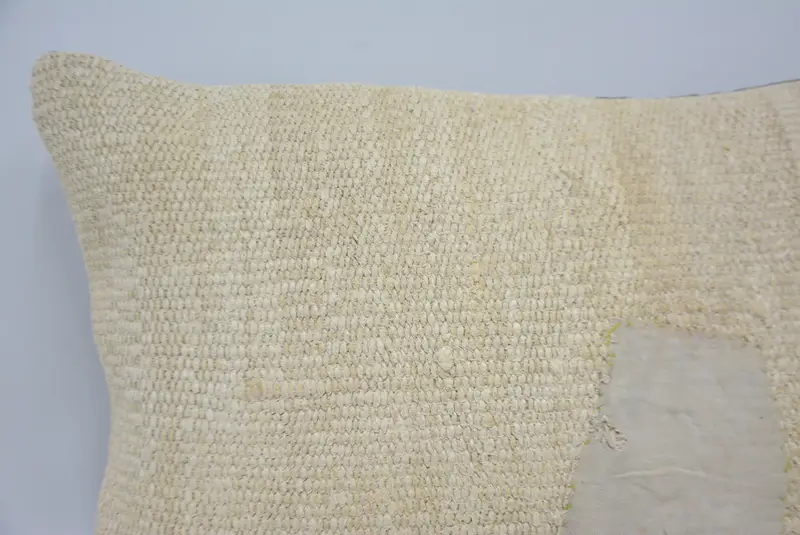 20x28 White Pillow Sham, Antique Pillows, Cushion Case, Crochet Pattern Cushion Case, Handmade Kilim Cushion, Home Decor Pillow - 2