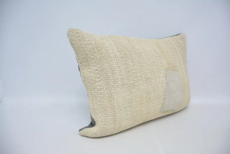 20x28 White Pillow Sham, Antique Pillows, Cushion Case, Crochet Pattern Cushion Case, Handmade Kilim Cushion, Home Decor Pillow - 3