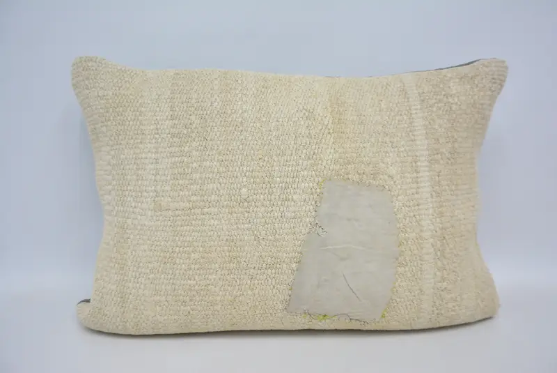 20x28 White Pillow Sham, Antique Pillows, Cushion Case, Crochet Pattern Cushion Case, Handmade Kilim Cushion, Home Decor Pillow - 1