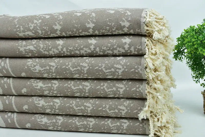 Decorative Towel, Bridal Shower Gift, Bridesmaid Towel, Hammam towel, Beach Towel Gift, Personalize Gift, 70x40 Cotton Carretta Patterned Towel - 4