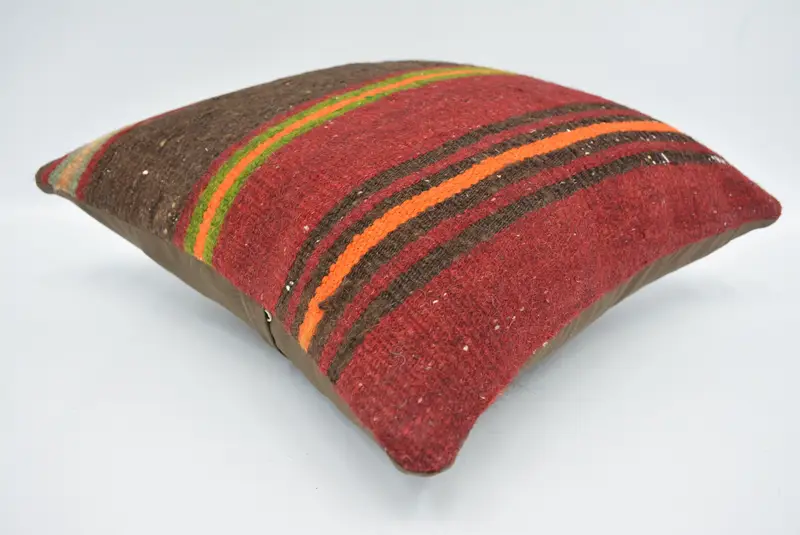 Kilim Cushion Sham, Home Decor Pillow, Sofa Cushion Cover, Pillow for Sofa, 16x16 Brown Pillow Cover, Pillow Cover, Cozy Throw Cushion Case - 6