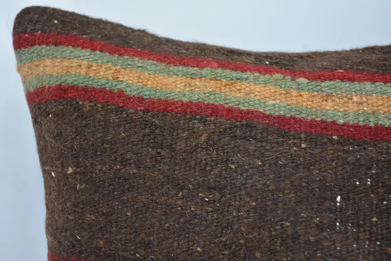 Kilim Cushion Sham, Home Decor Pillow, Sofa Cushion Cover, Pillow for Sofa, 16x16 Brown Pillow Cover, Pillow Cover, Cozy Throw Cushion Case - 2