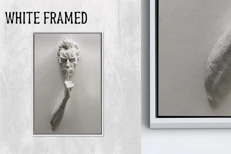 Trendy 3D Efektli Zarif Soyut Heykel Kanvası