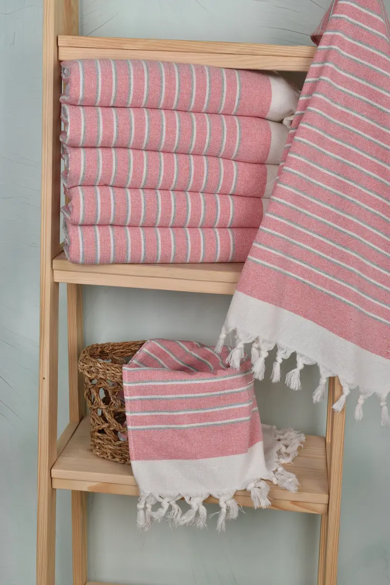 Monogrammed Hand Towel, Turkish Hand Towel, Bathroom Towels, Organic Towel, Personalized Wedding Gift For Couple, 36x18 Cotton Striped Terry Towel - 3