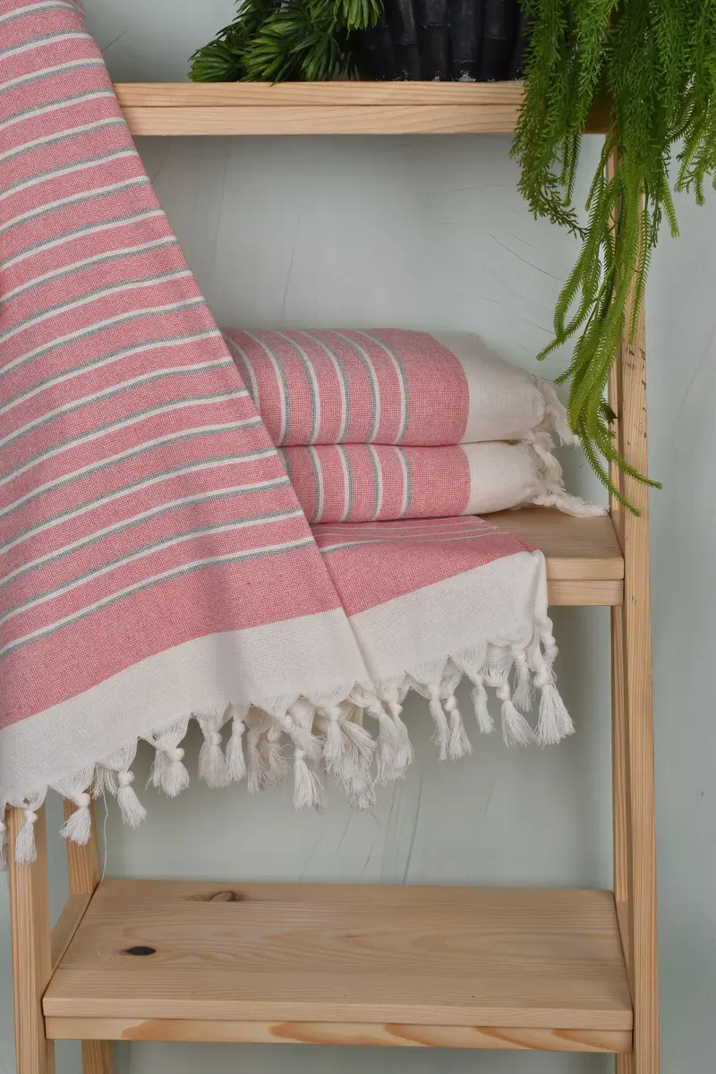 Monogrammed Hand Towel, Turkish Hand Towel, Bathroom Towels, Organic Towel, Personalized Wedding Gift For Couple, 36x18 Cotton Striped Terry Towel - 6