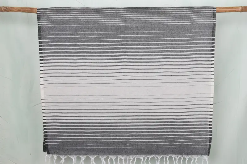 Thin towel, Lightweight Turkish towel, Family Gift Basket, Housewarming Gift, Valentines Gift, 70x40 Cotton Striped Towel, Beach Towel Bulk - 8