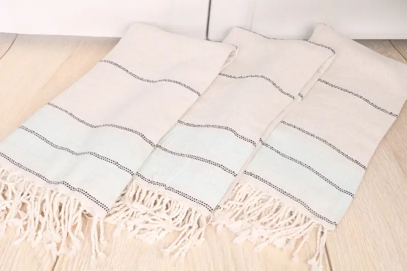 Beach towel, Best spa Turkish towel for luxury home decor, Wedding Gift, 70x40 Linen Striped Towel, Organic Towel, Bride Gift, Bridesmaid Gift Towel - 6
